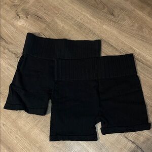 Aeropostale Ribbed Black Athletic Shorts